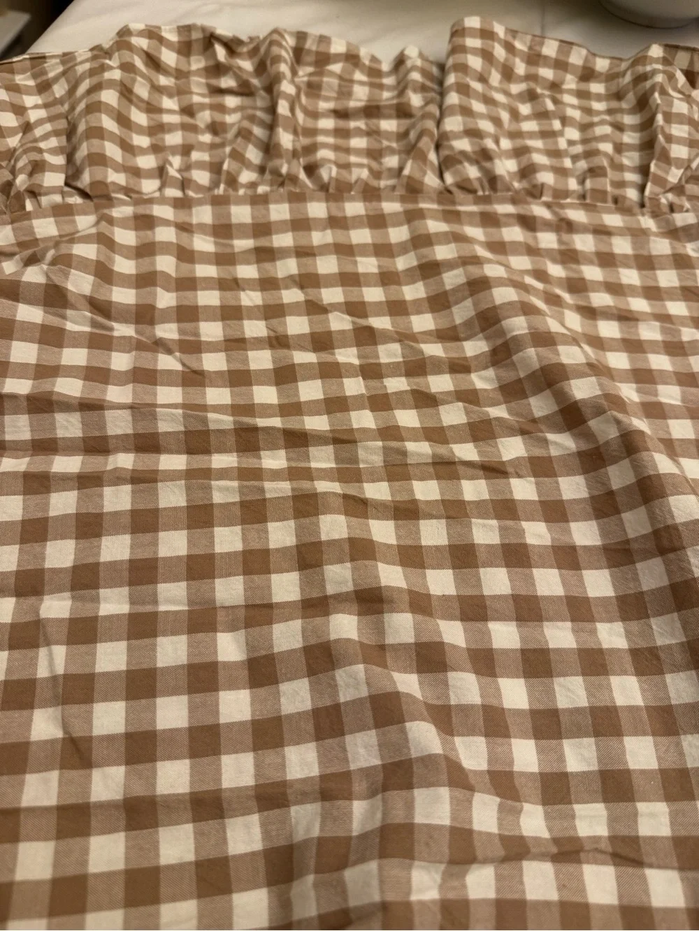 N/A gingham ruffled